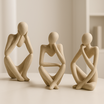 Abstract Thinker Sculptures